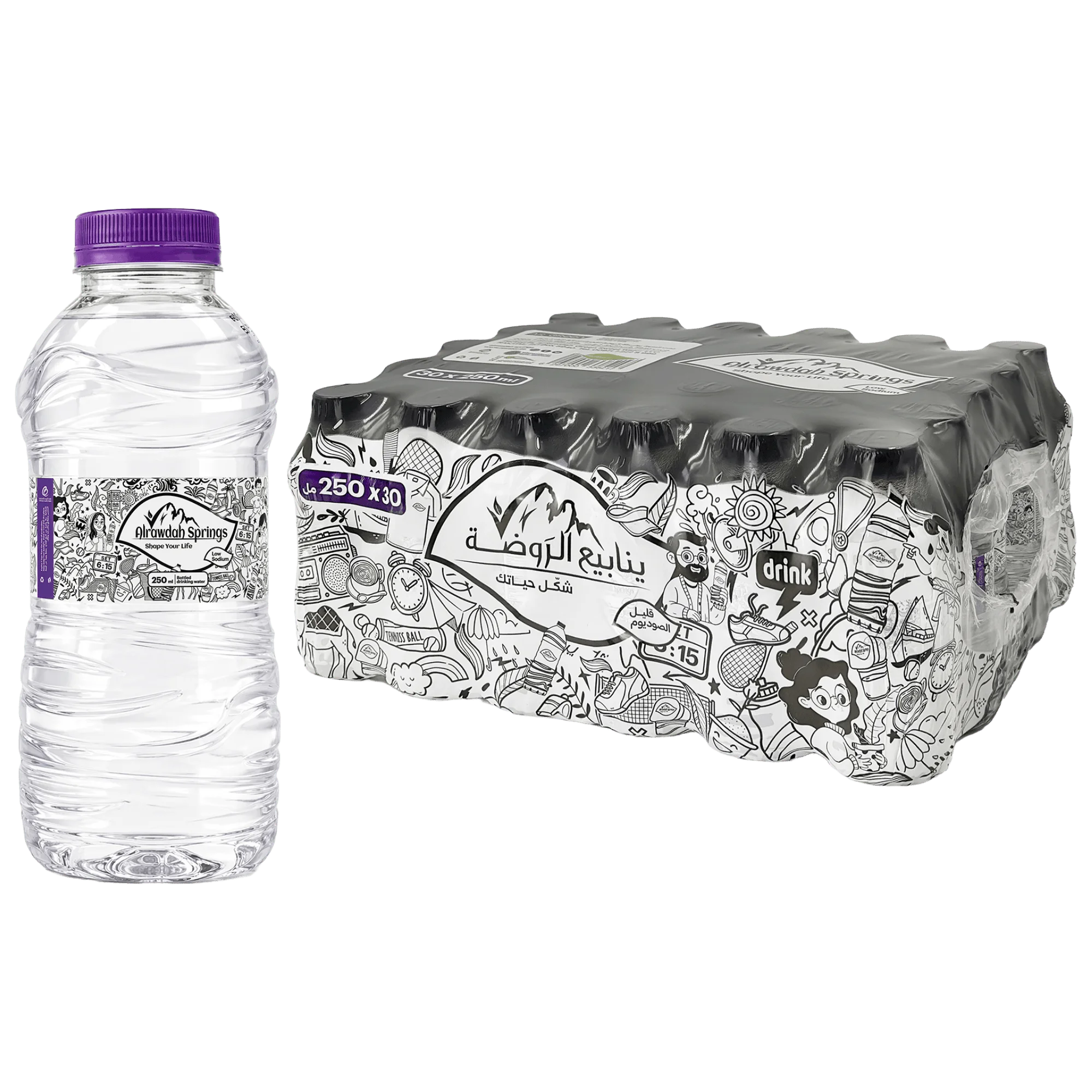 Alrawdah Springs 250ml Bottled Water - 30-Pack product image
